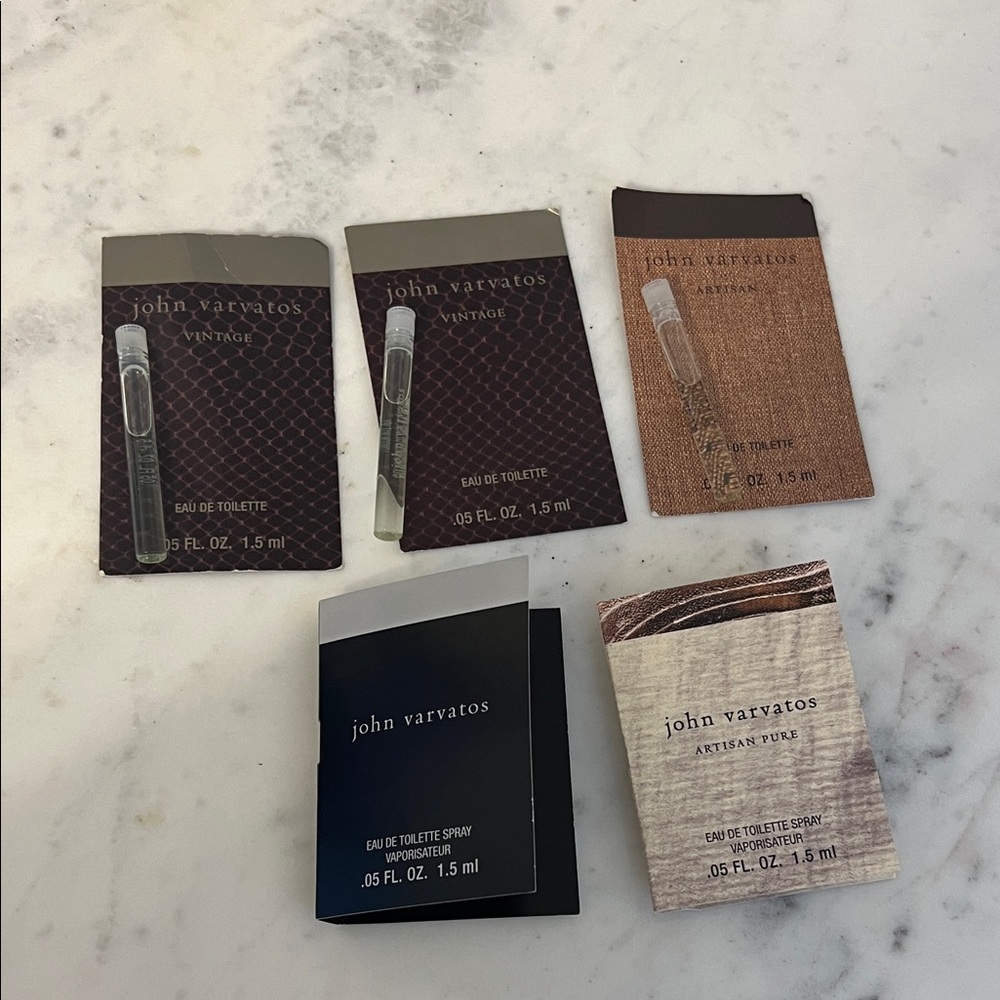 John Varvatos Sample Vials Set in Brown, Black & Tan